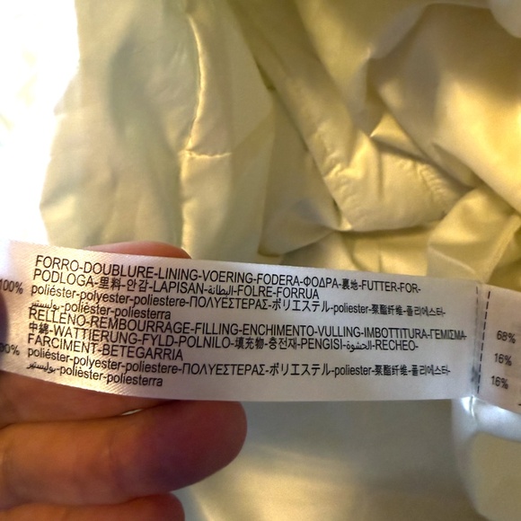 ZARA ecru removable hood water and wind protection puffer winter coat NWT - Picture 11 of 16